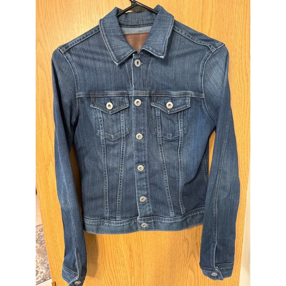 AG Adriano Goldschmied Robyn Denim Jacket Womens S Button Front Fitted Classic - Picture 1 of 7